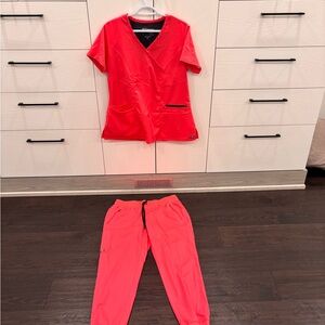Grey's Anatomy Red Scrub Set